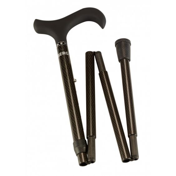 Carbon wandelstok opvouwbaar - met soft derby handvat