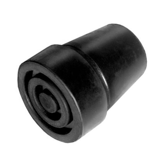 Rubberdop wandelstok, zwart-19 mm, 2 stuks