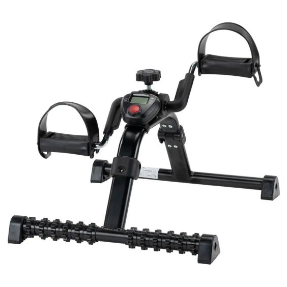 Fietstrainer, Pedaaltrainer, met massage rollen en digitaal display