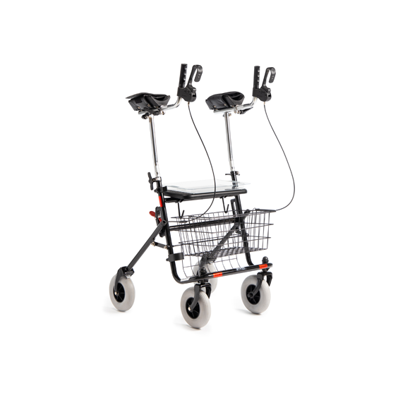 Rollator Provo met onderarmschalen, zwart