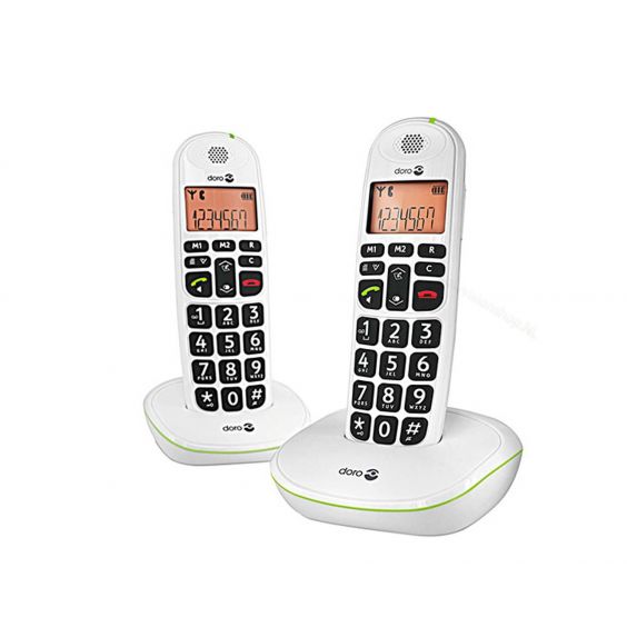 Doro draadloze telefoon, phoneasy duoset 100W, wit