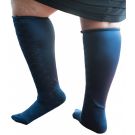 Extra wijde kniesokken, xpandasox, ruit - navy blauw