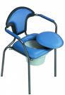 Toiletstoel, vaste hoogte, blauw